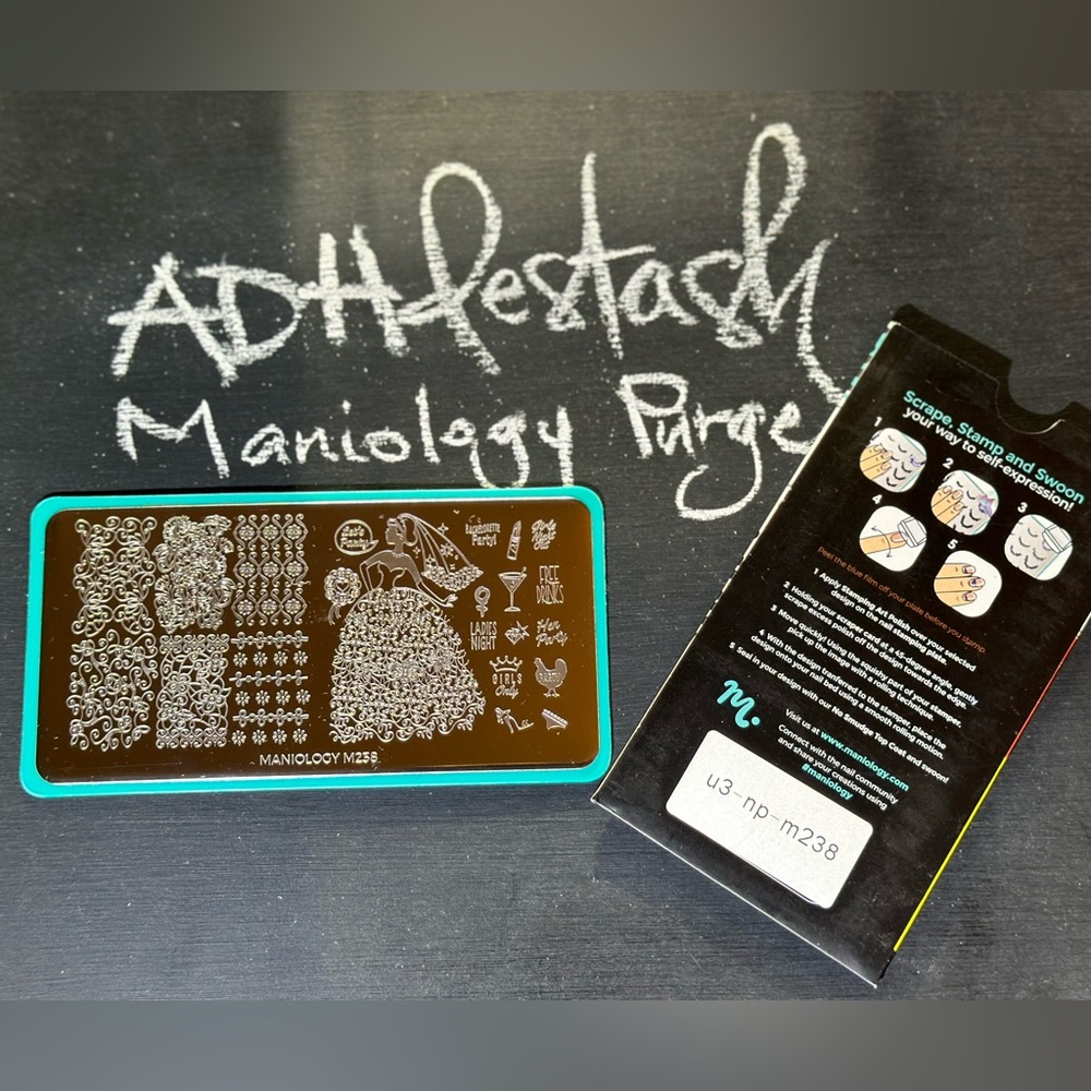 Maniology Stamping Plate M238 Bridal Plate Discontinued